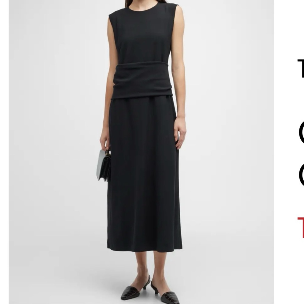 Toteme Crepe Band Dress Black